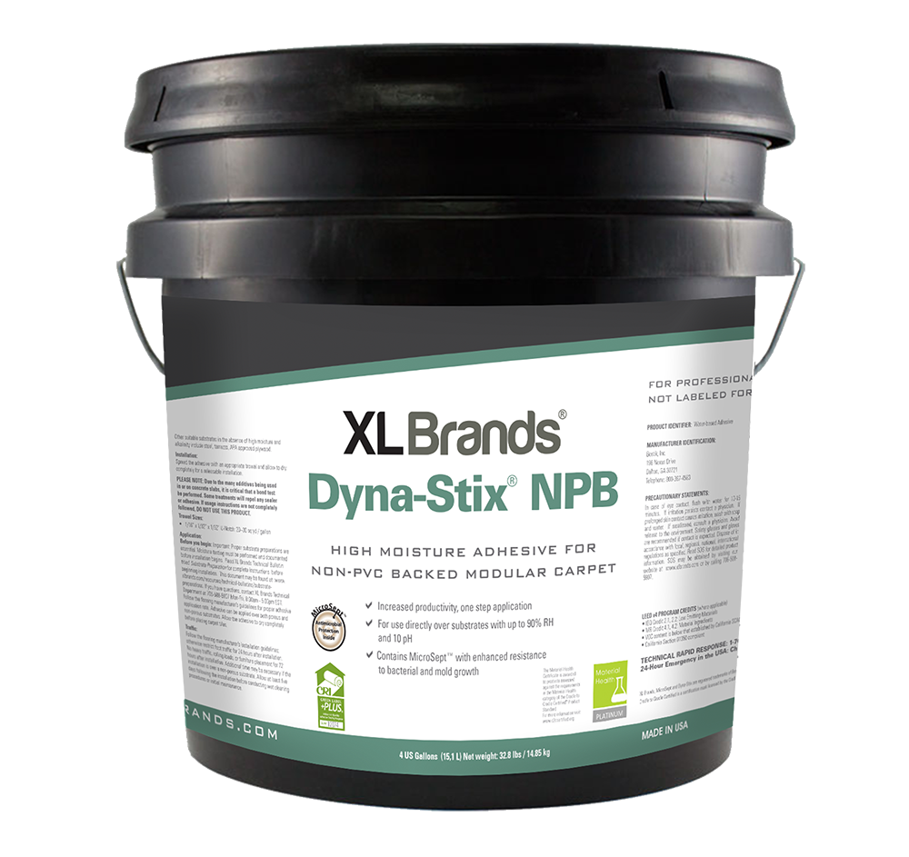 Dyna-Stix NPB High Moisture Adhesive for Non-PVC Backed Modular Carpet
